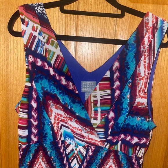 Rabbit Rabbit Rabbit dress multicolored handkerchief hem size 14 - Picture 3 of 6